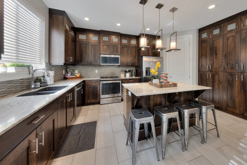 Massive refrigerator and deep walk-in pantry storage in Entrada 611.